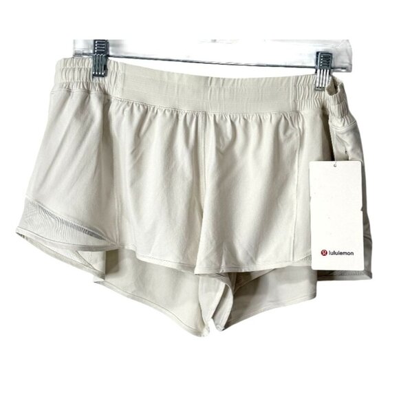 lululemon athletica Pants - Lululemon Womens Hotty Hot LR Short 2.5" Lined White Running Size 14 NEW
